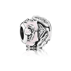 (Bild für) PANDORA Rosésilber-Charm mit kubischem Zirkonia und zartrosa Emaille - 791527EN40