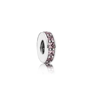 (Bild für) PANDORA Rosy Eternity Spacer Charm - 791724NBP