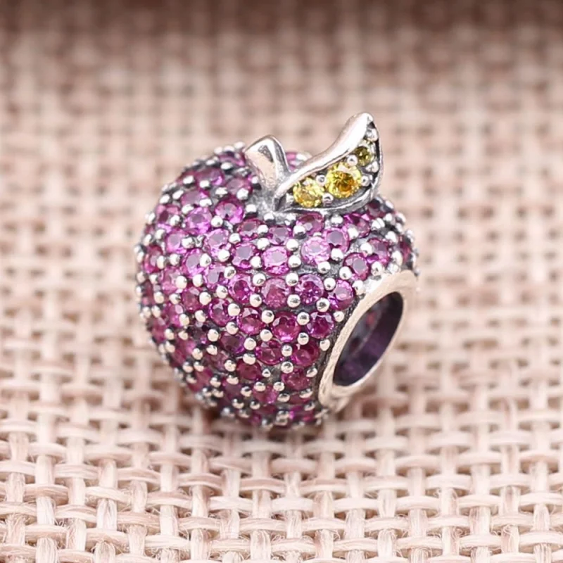 (Bild für) PANDORA Roter Pavé-Apfel-Charm - 791485CFR - Ansicht 2