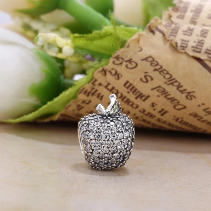 (Bild für) PANDORA Roter Pavé-Apfel-Charm - 791485CFR - Ansicht 3
