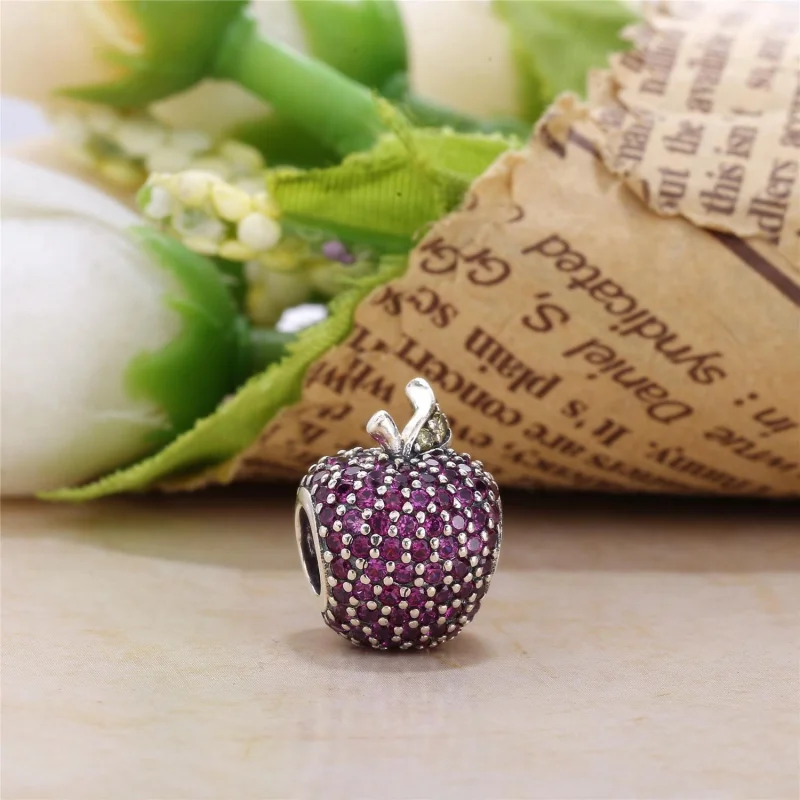 (Bild für) PANDORA Roter Pavé-Apfel-Charm - 791485CFR - Ansicht 4