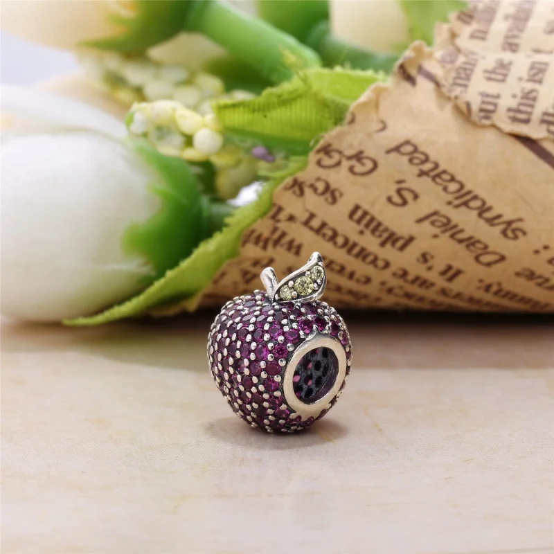 (Bild für) PANDORA Roter Pavé-Apfel-Charm - 791485CFR - Ansicht 5