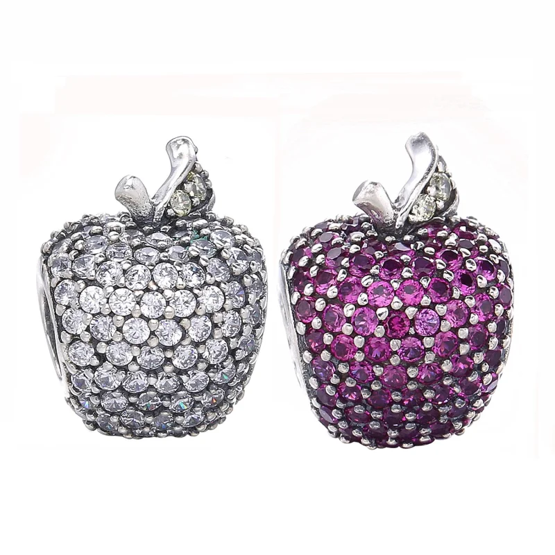 (Bild für) PANDORA Roter Pavé-Apfel-Charm - 791485CFR - Ansicht 6