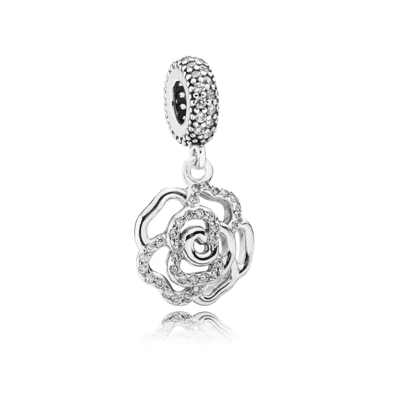(Bild für) PANDORA Schimmernder Rose-Anhänger mit durchbrochenem Anhänger - 791526CZ