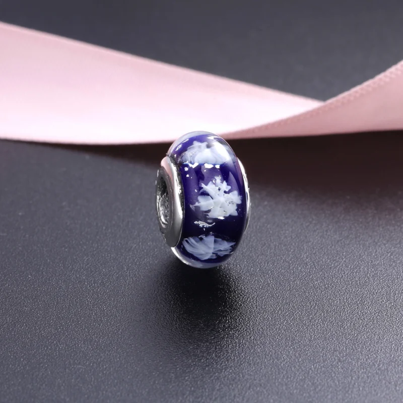 (Bild für) PANDORA Schneeflocken-Glas-Murano-Charm - PL00046-1 - Ansicht 2