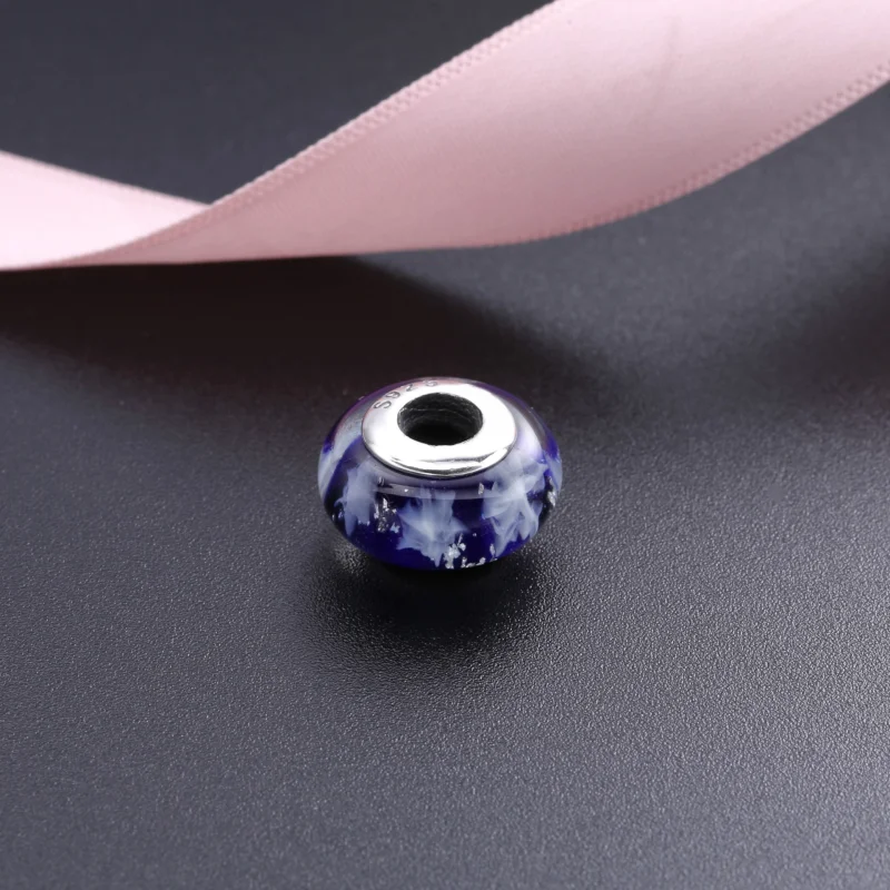 (Bild für) PANDORA Schneeflocken-Glas-Murano-Charm - PL00046-1 - Ansicht 3