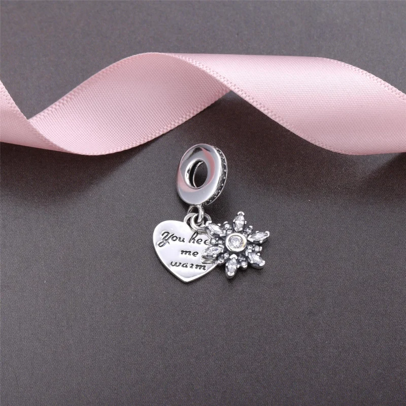(Bild für) PANDORA Schneeflocken-Herz-Anhänger-Charm - 792012CZ - Ansicht 2