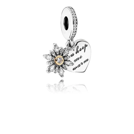 (Bild für) PANDORA Schneeflocken-Herz-Anhänger-Charm - 792012CZ