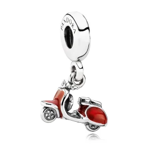 (Bild für) PANDORA Scooter Dangle, rote Emaille, klare CZ - 791140EN42