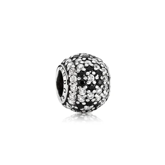 (Bild für) PANDORA Shimmering Blossom, schwarzer kristallklarer Cz-Charm - 791170NCK