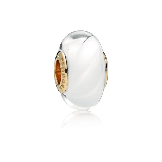 (Bild für) PANDORA Shine White Waves Muranoglas-Charm - 767160