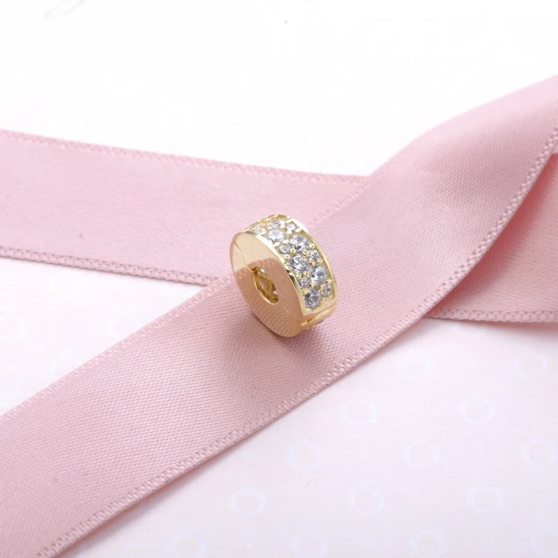 (Bild für) PANDORA Shining Elegance Clip, 14K Gold, klare CZ - 750842CZ - Ansicht 2