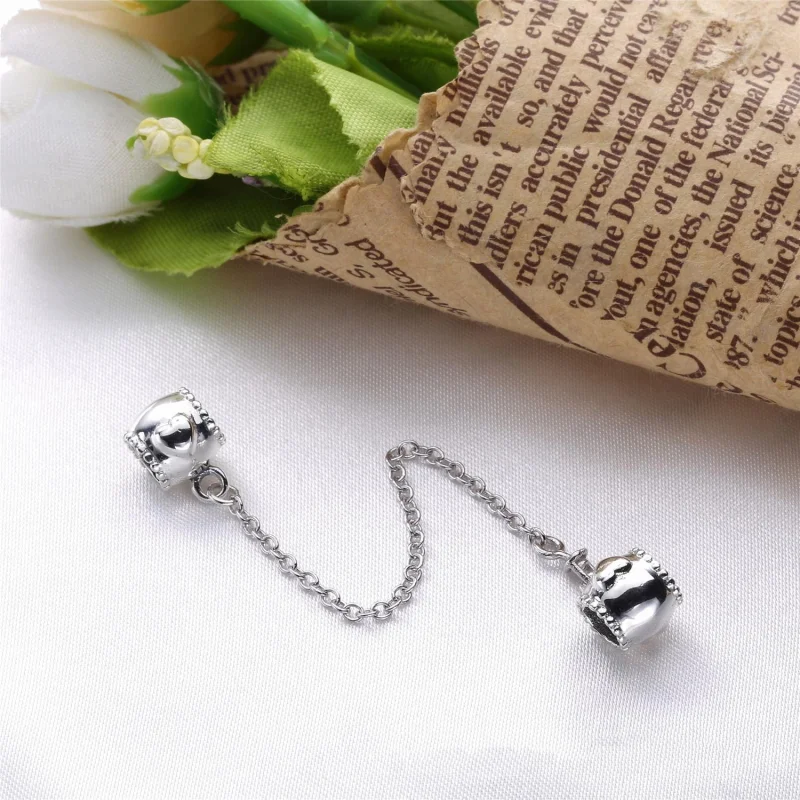 (Bild für) PANDORA Sicherheitskette mit geprägten Herzen 796457CZ - 796457CZ - Ansicht 2