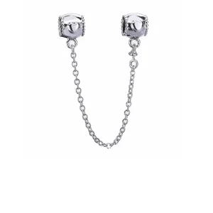 (Bild für) PANDORA Sicherheitskette mit geprägten Herzen 796457CZ - 796457CZ