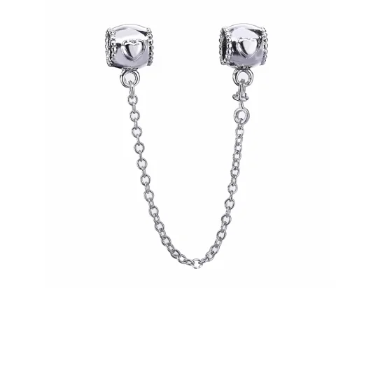 (Bild für) PANDORA Sicherheitskette mit geprägten Herzen 796457CZ - 796457CZ