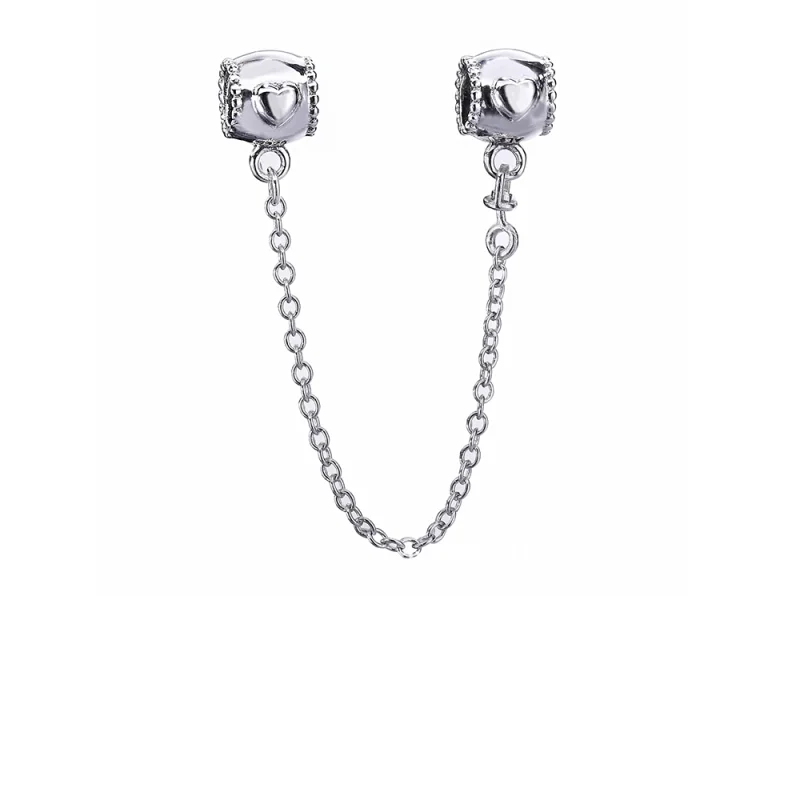 (Bild für) PANDORA Sicherheitskette mit geprägten Herzen 796457CZ - 796457CZ