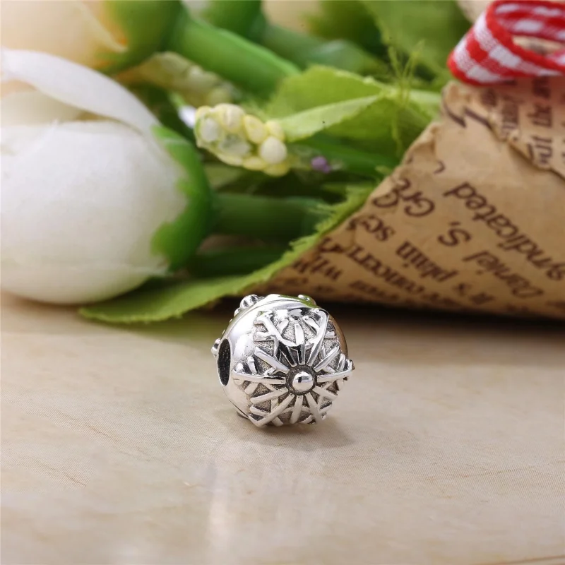 (Bild für) Pandora-Silber-Schneeflocken-Clip-Charm - 791232A - Ansicht 2