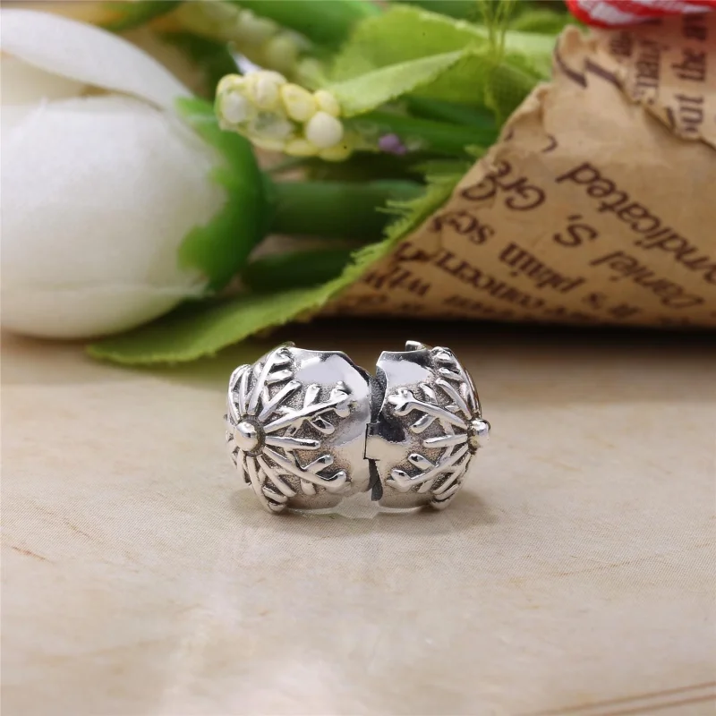 (Bild für) Pandora-Silber-Schneeflocken-Clip-Charm - 791232A - Ansicht 4