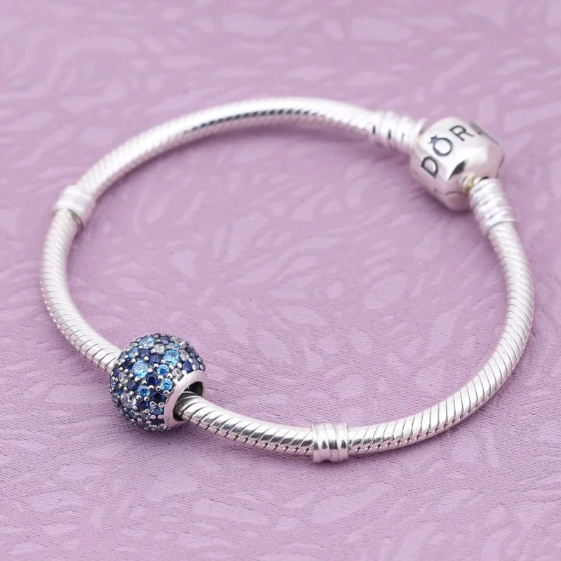 (Bild für) PANDORA Sky-Mosaik-Pavé-Kugel-Charm - 791261NSBMX - Ansicht 2
