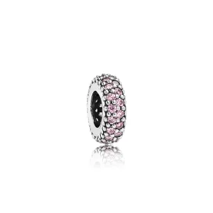 (Bild für) PANDORA Spacer-Charm mit rosa Pavé-Inspiration - 791359PCZ