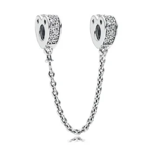 (Bild für) PANDORA Sparkling Arcs of Love Sicherheitskette, klare CZ - 797138CZ