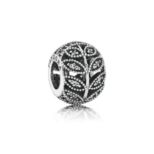 (Bild für) PANDORA Sparkling Leaves Openwork Charm - 791380CZ