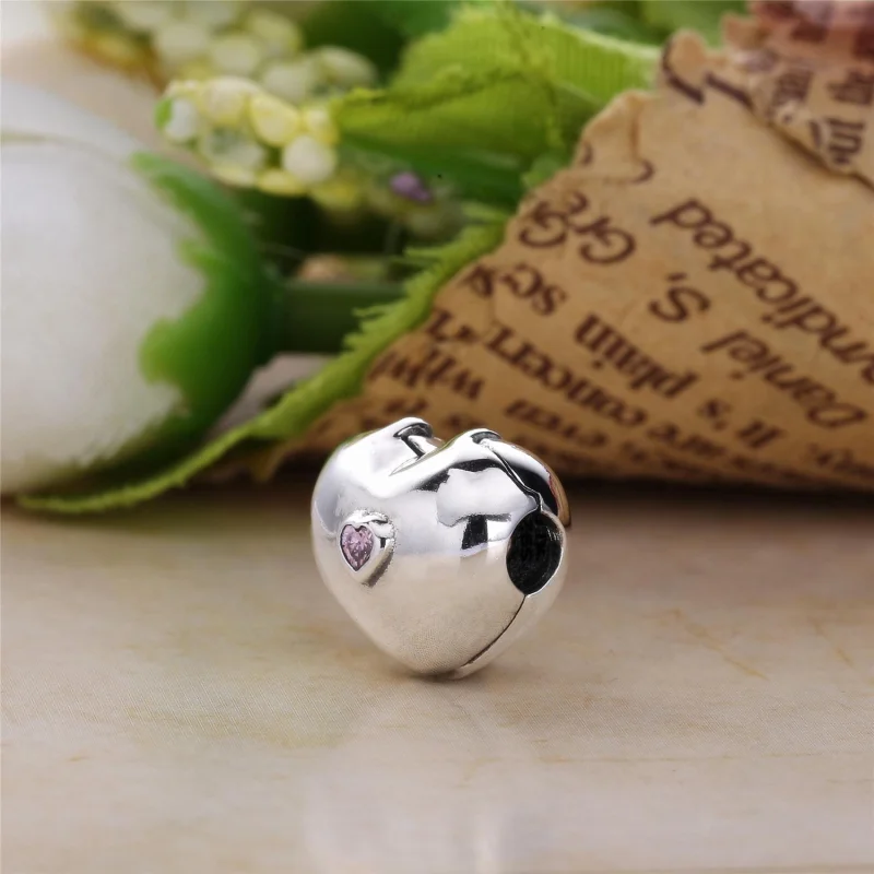 (Bild für) PANDORA Steady Heart Clip, Pink CZ - 791981PCZ - Ansicht 3