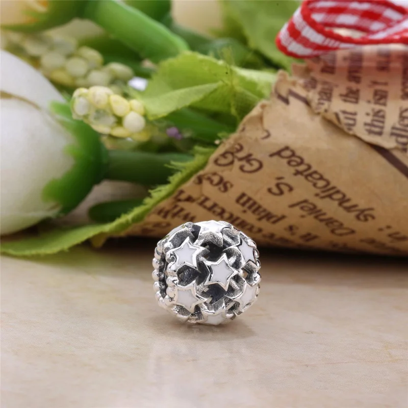 (Bild für) PANDORA Stern-Charm aus weißer Emaille - PD00122-1 - Ansicht 2