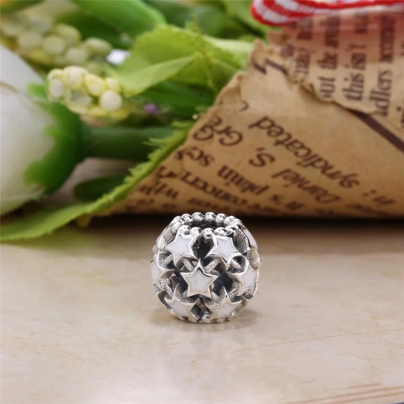 (Bild für) PANDORA Stern-Charm aus weißer Emaille - PD00122-1 - Ansicht 3