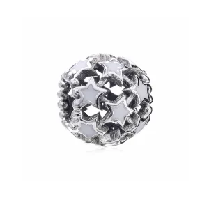 (Bild für) PANDORA Stern-Charm aus weißer Emaille - PD00122-1