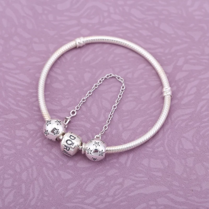 (Bild für) PANDORA Stern Silber Sicherheitskette - 791782CZ - Ansicht 2