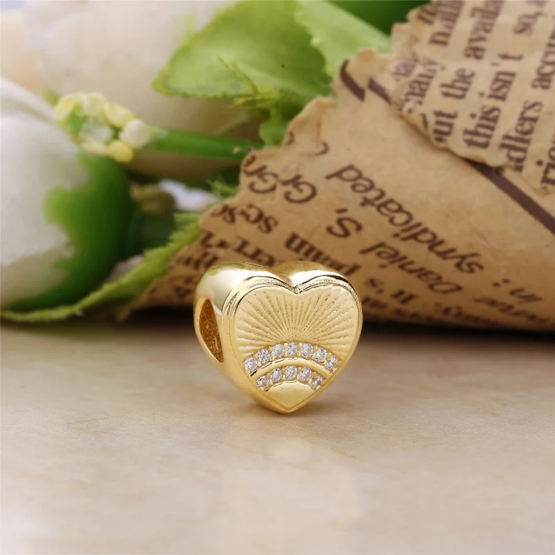(Bild für) PANDORA Sunshine Heart Charm, PANDORA Shine™ & Clear CZ - PX00330-1 - Ansicht 2