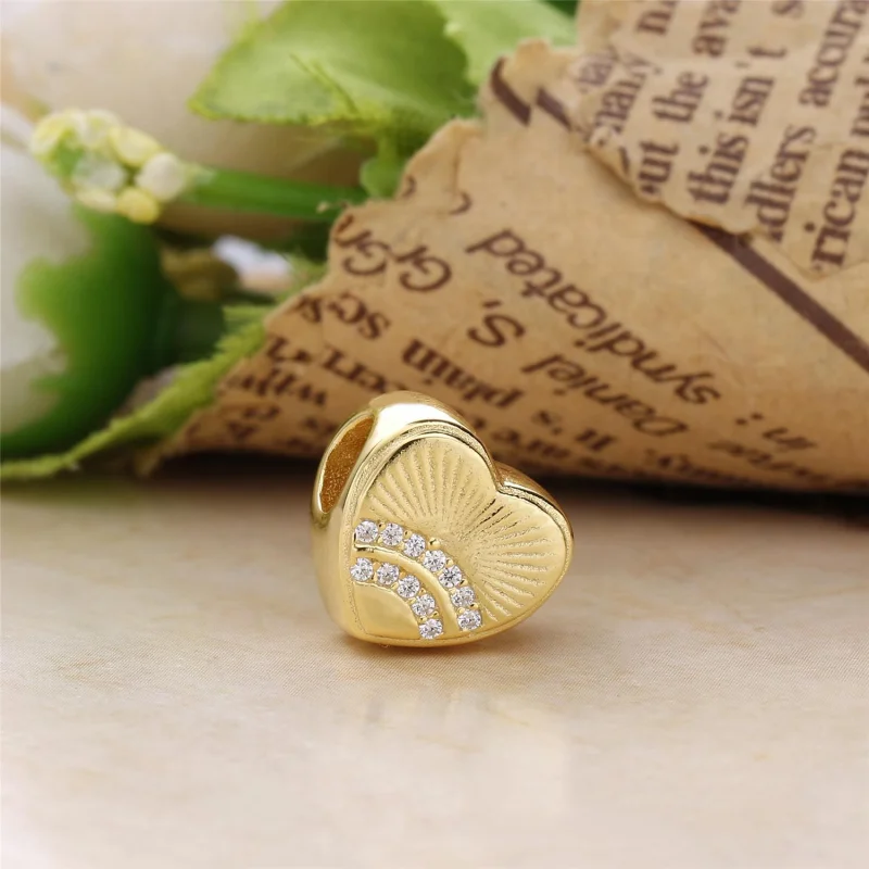 (Bild für) PANDORA Sunshine Heart Charm, PANDORA Shine™ & Clear CZ - PX00330-1 - Ansicht 3
