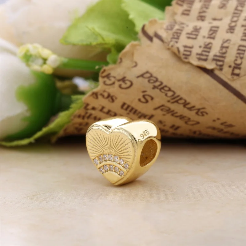 (Bild für) PANDORA Sunshine Heart Charm, PANDORA Shine™ & Clear CZ - PX00330-1 - Ansicht 4