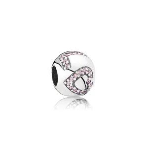 (Bild für) PANDORA Surrounded By Love Charm, Pink CZ - 791196PCZ