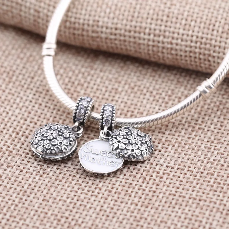 (Bild für) PANDORA Sweet Mother White Anhänger-Charm - 791285CZA - Ansicht 4