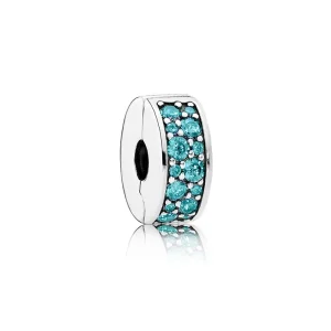 (Bild für) PANDORA Teal Shining Elegance Spacer Clip - 791817MCZ