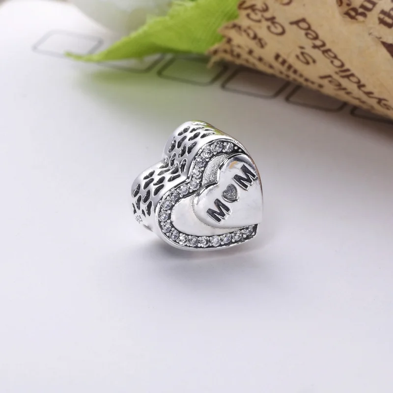 (Bild für) PANDORA Tribute to Mom, Charm mit klarem CZ - 792070CZ - Ansicht 2