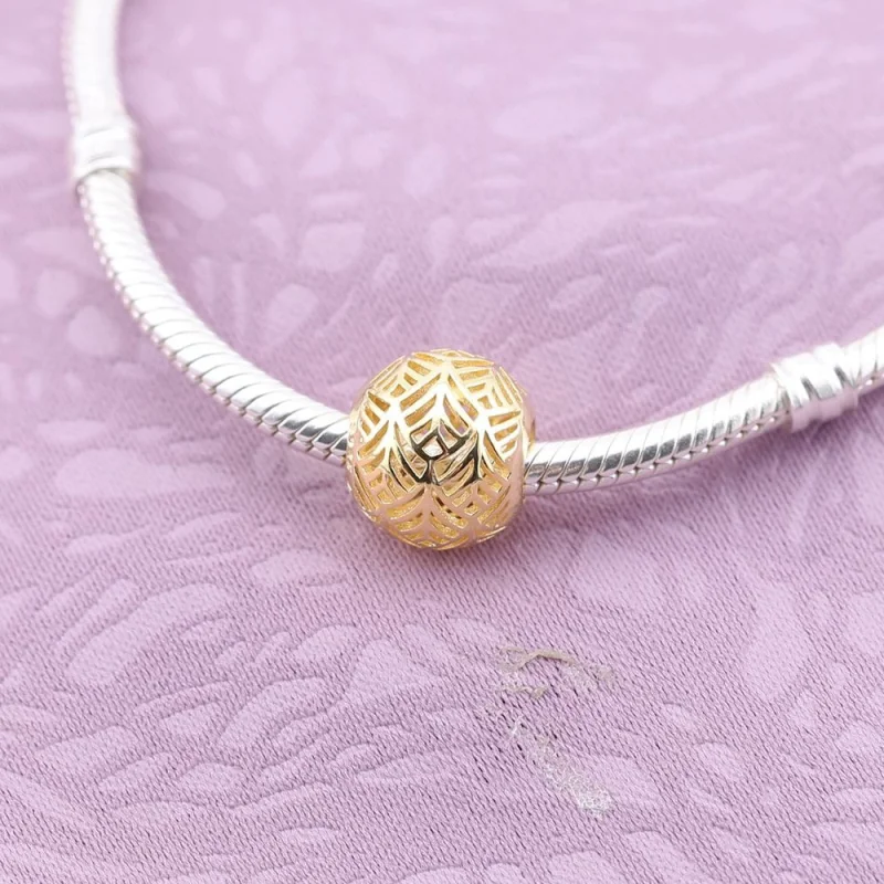 (Bild für) PANDORA Tropicana Palmblatt, 14K Gold Charm - 750834 - Ansicht 2