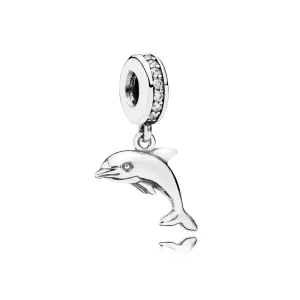 (Bild für) PANDORA Verspielter Delphin-Anhänger-Charm - 791541CZ
