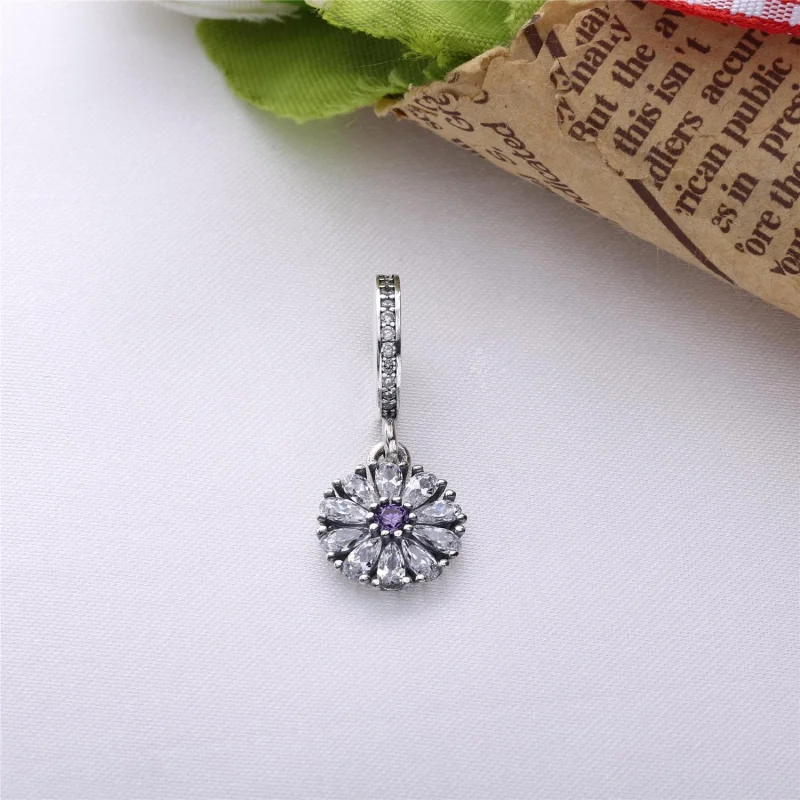 (Bild für) PANDORA verzierter Blumen-Anhänger, 14 K Gold, klare CZ - 751002CZ - Ansicht 3