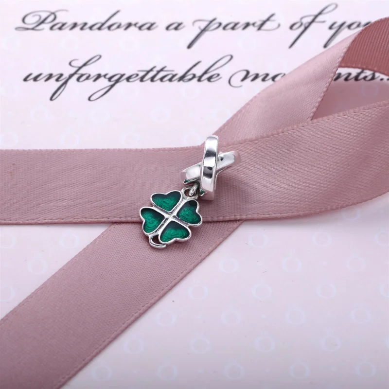 (Bild für) PANDORA Vierblättriges Kleeblatt-Anhänger-Charm - 790572EN25 - Ansicht 2