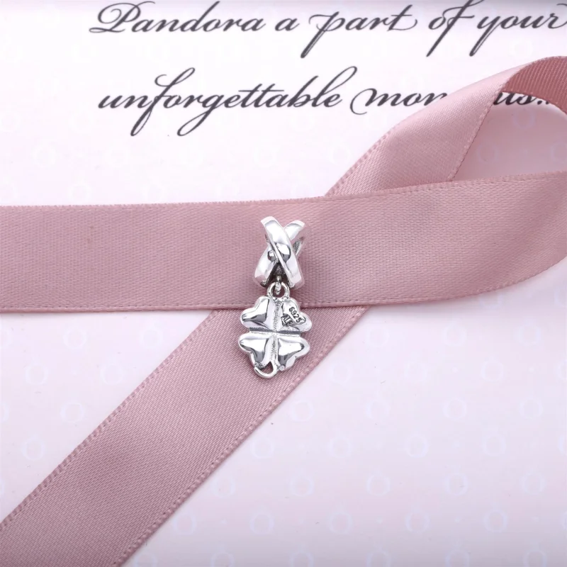 (Bild für) PANDORA Vierblättriges Kleeblatt-Anhänger-Charm - 790572EN25 - Ansicht 3