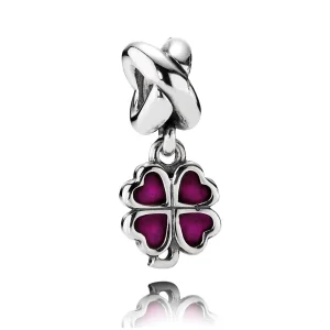 (Bild für) PANDORA Vierblättriges Kleeblatt-Anhänger, Fuchsia-Emaille - 790572EN07