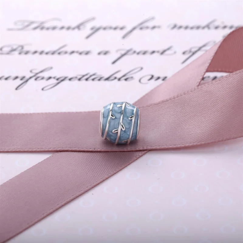 (Bild für) PANDORA Vines, Hellblauer Emaille-Charm - 790525EN18 - Ansicht 2