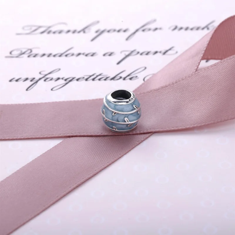 (Bild für) PANDORA Vines, Hellblauer Emaille-Charm - 790525EN18 - Ansicht 3