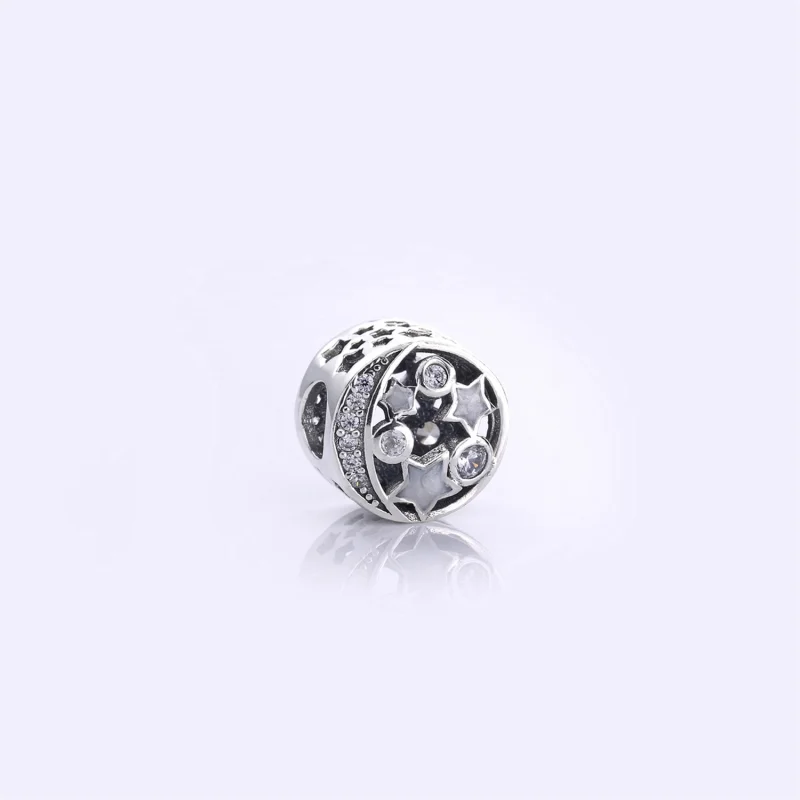 (Bild für) PANDORA Vintage Nachthimmel Charm, schimmernde nachtblaue Emaille mit klarem CZ - Ansicht 3
