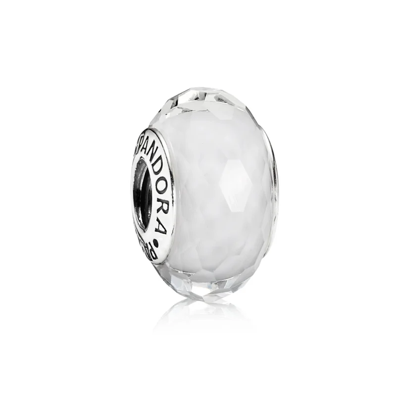 (Bild für) PANDORA Weiße facettierte Murano-Perle - 791070