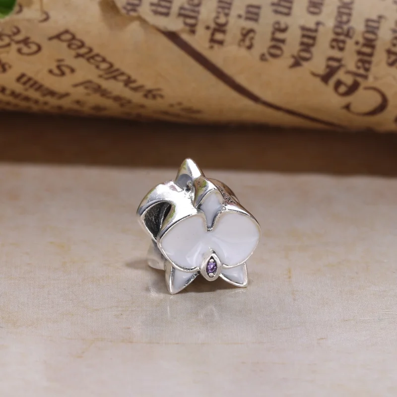 (Bild für) PANDORA Weißer Orchideen-Charm - 792074EN12 - Ansicht 2