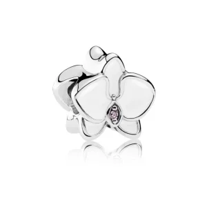 (Bild für) PANDORA Weißer Orchideen-Charm - 792074EN12